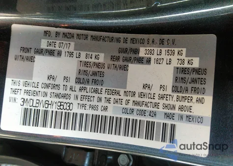 2017 Toyota Yaris Ia from USA, damaged, VIN 3MYDLBYV6HY195030